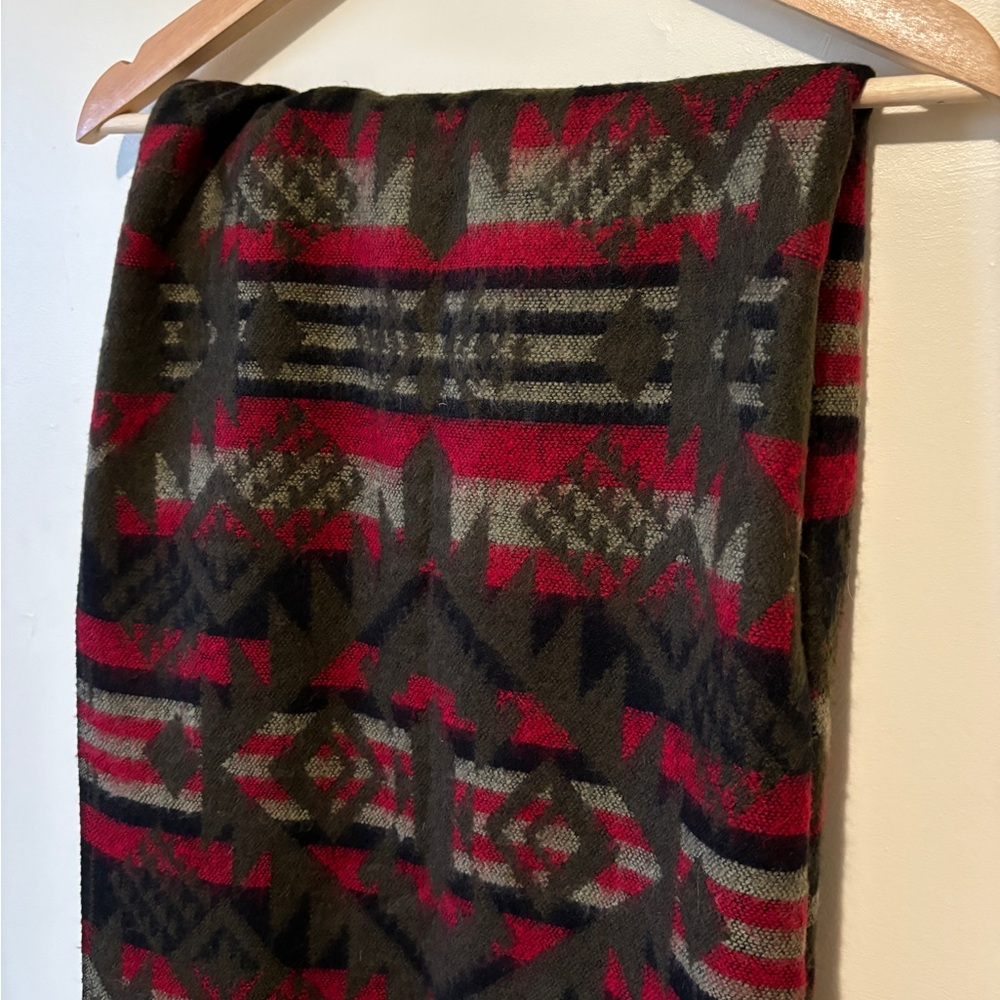 Large Wool Tibetan Shawl Blanket Scarf